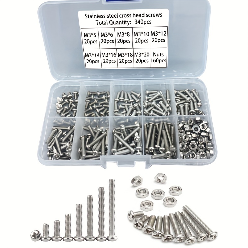 Paella Pan Steel - 340pcs M3 Stainless Steel Phillips Pan