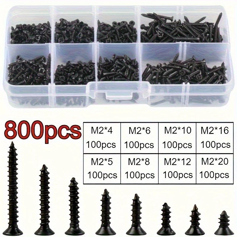 Paella Pan Steel - Self-tapping wood screw set, M2 cross
