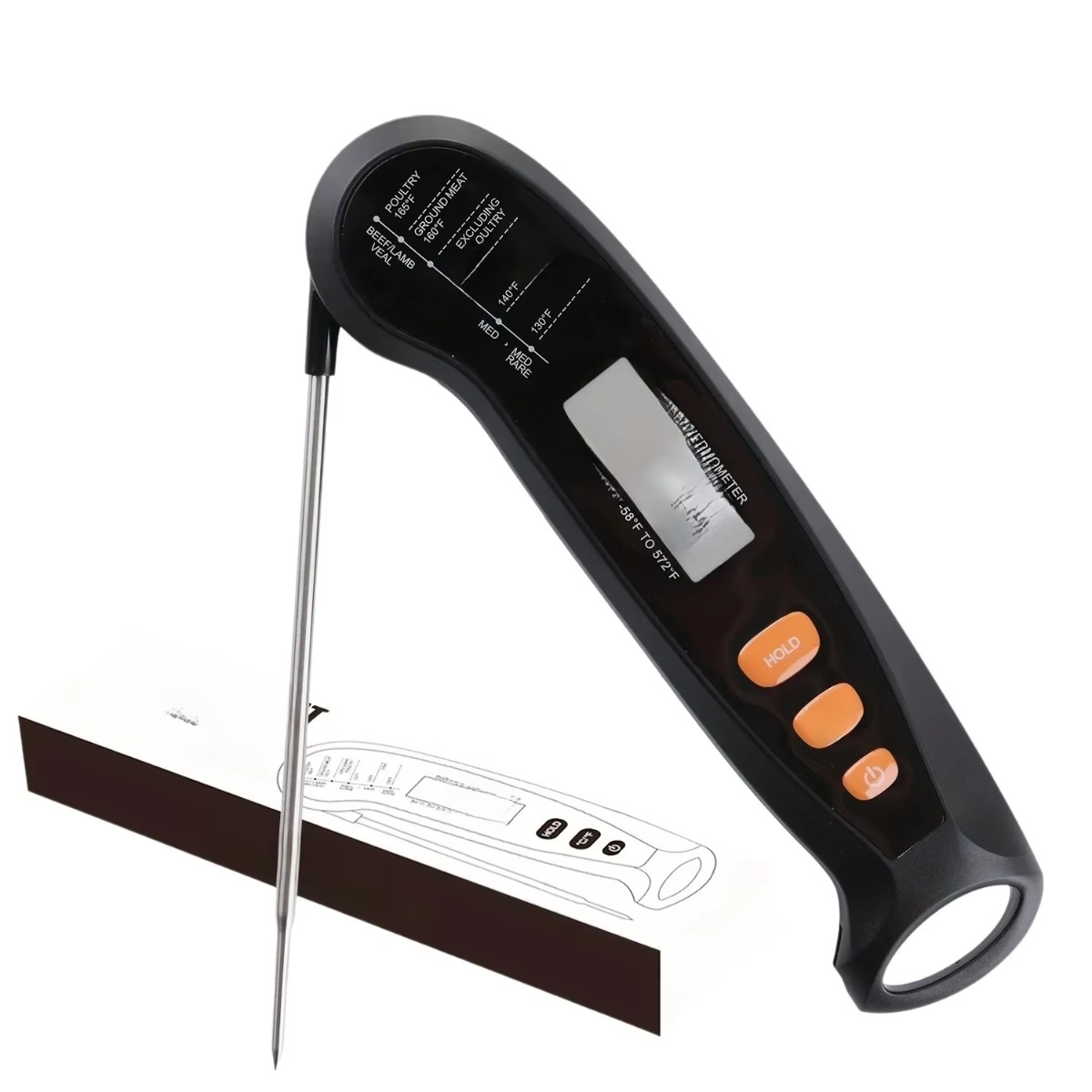 Home Cooking Fast Foods - Digital Kitchen Food Thermometer Fast Accurate