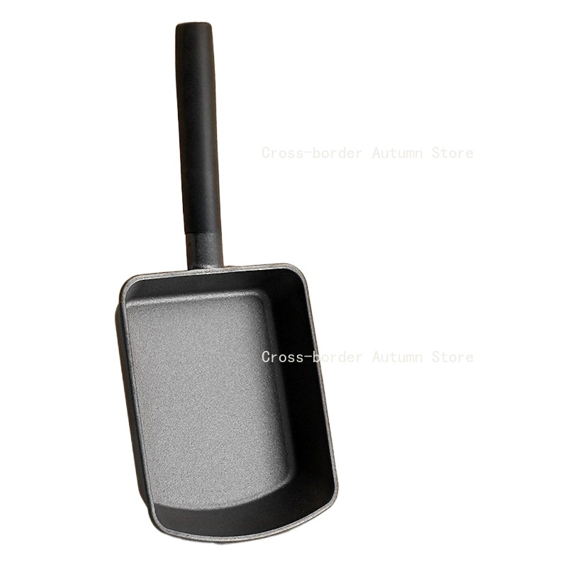 Home Cooking Egg Roll - Uncoated Cast Iron Square Frying Pan