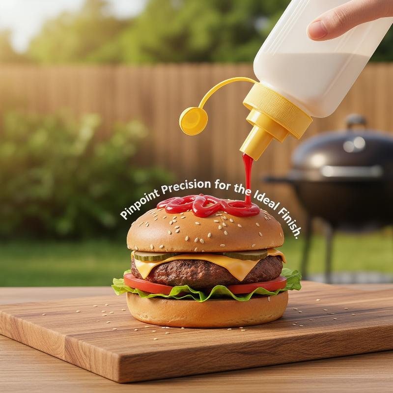 Home Cooking Fast Foods - Squeeze Condiment Dispenser Dustproof Wide Mouth