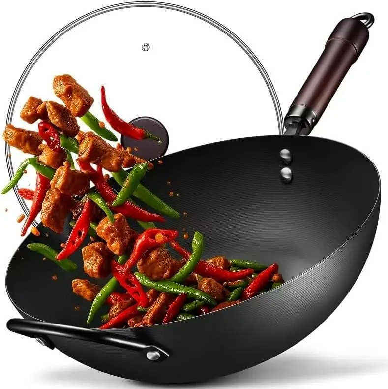 Paella Pan Steel - 13 Inch Carbon Steel Woks &