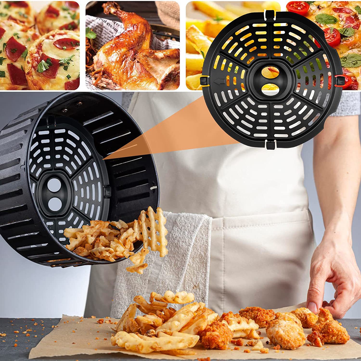 Airfryer Basket Replacement Gr - Paella Pan Steel recension och pris