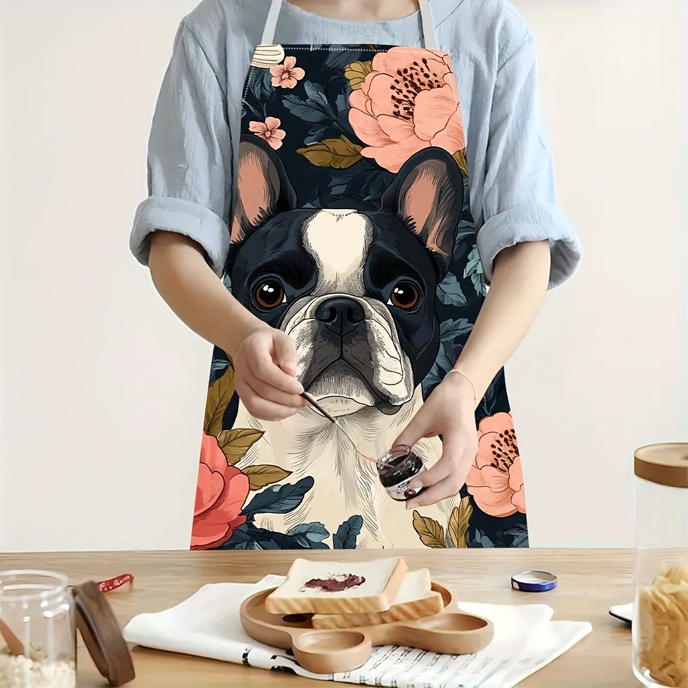 French Bulldog Floral Apron -  - Home Cooking In French recension och pris
