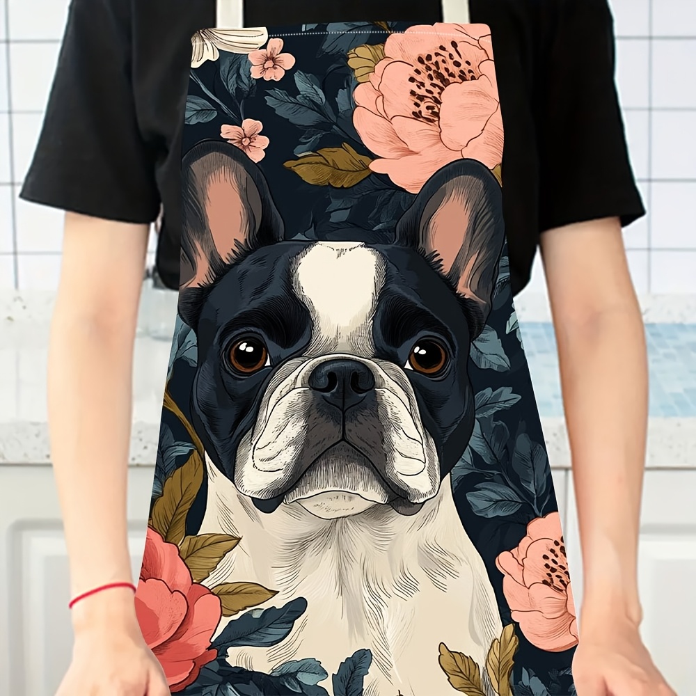 French Bulldog Floral Apron -  - Home Cooking In French recension och pris