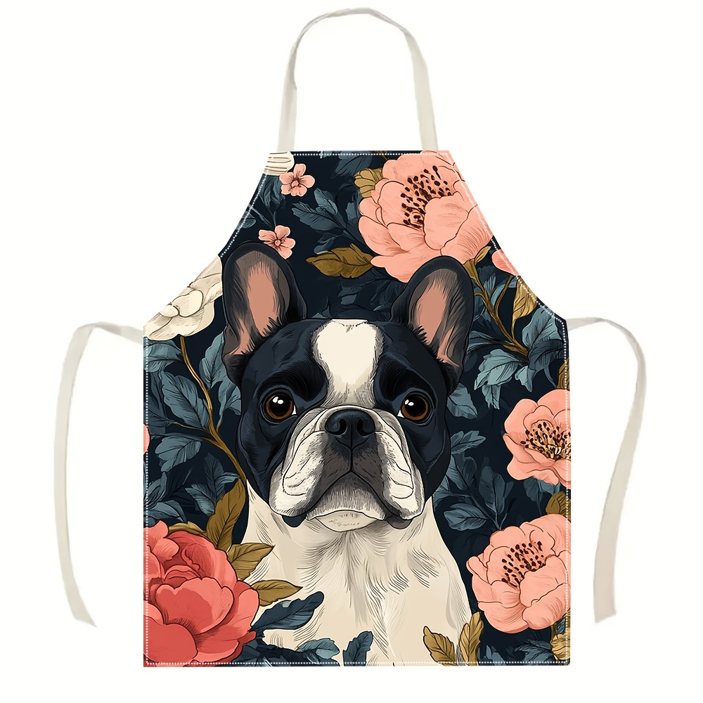 French Bulldog Floral Apron -  - Home Cooking In French recension och pris