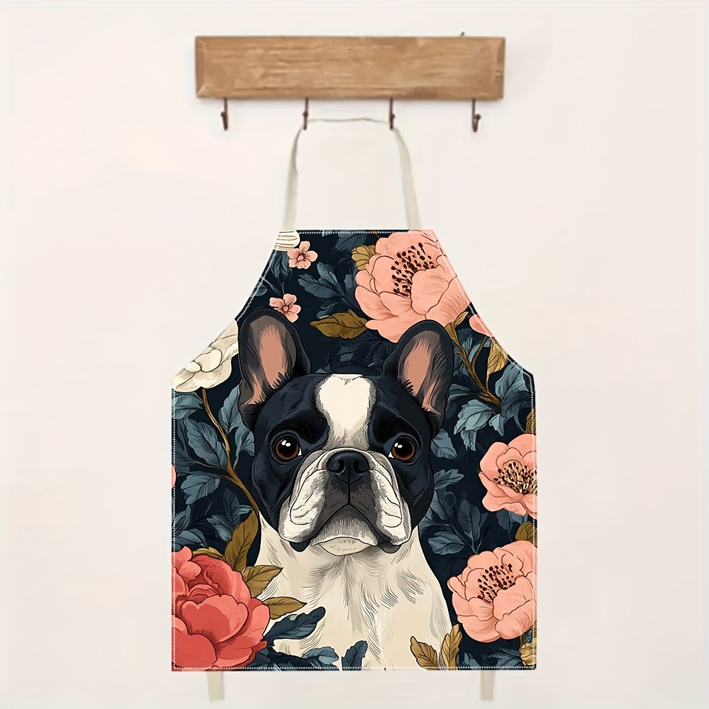 French Bulldog Floral Apron -  - Home Cooking In French recension och pris