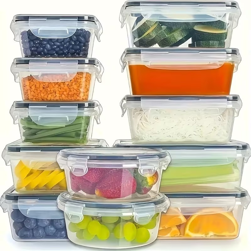 4-Piece Clear Food Storage Con - Home Cooking Food recension och pris