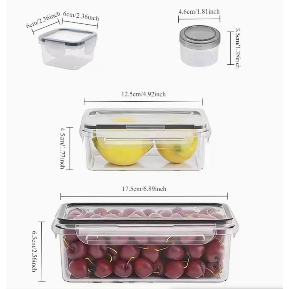 4-Piece Clear Food Storage Con - Home Cooking Food recension och pris