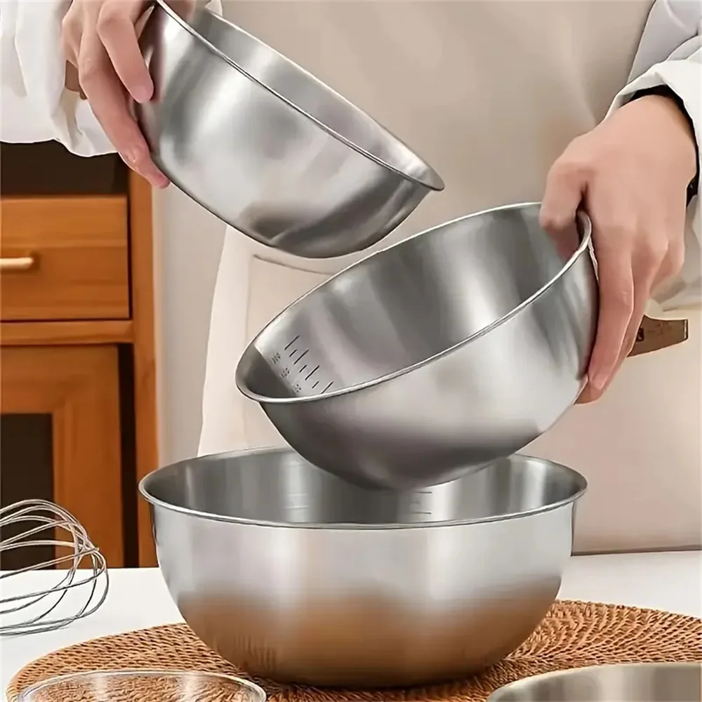 1-3 Stainless Steel Bowl Set W - Home Cooking Food recension och pris