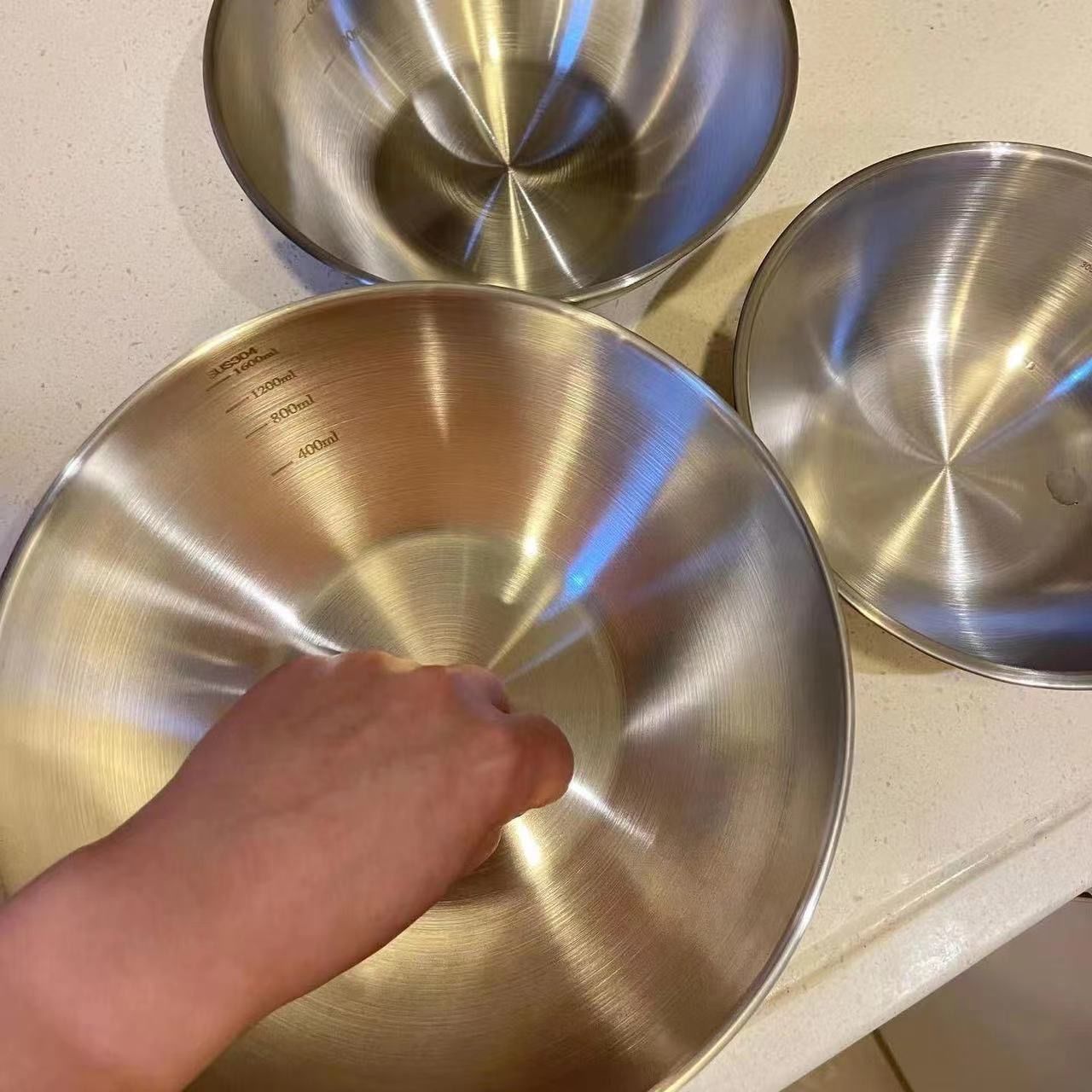 1-3 Stainless Steel Bowl Set w - Home Cooking Food recension och pris