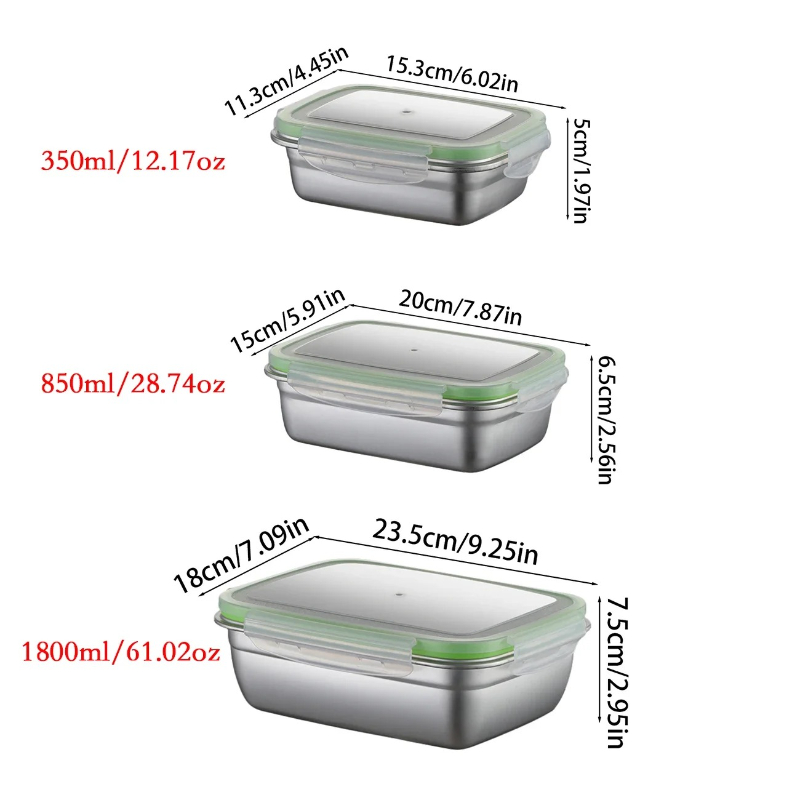 304 Stainless Steel Lunch Box  - Home Cooking Food recension och pris