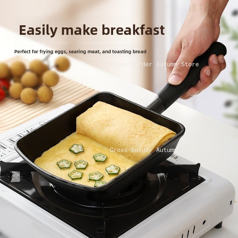 Uncoated Cast Iron Square Fryi - Home Cooking Egg Roll recension och pris
