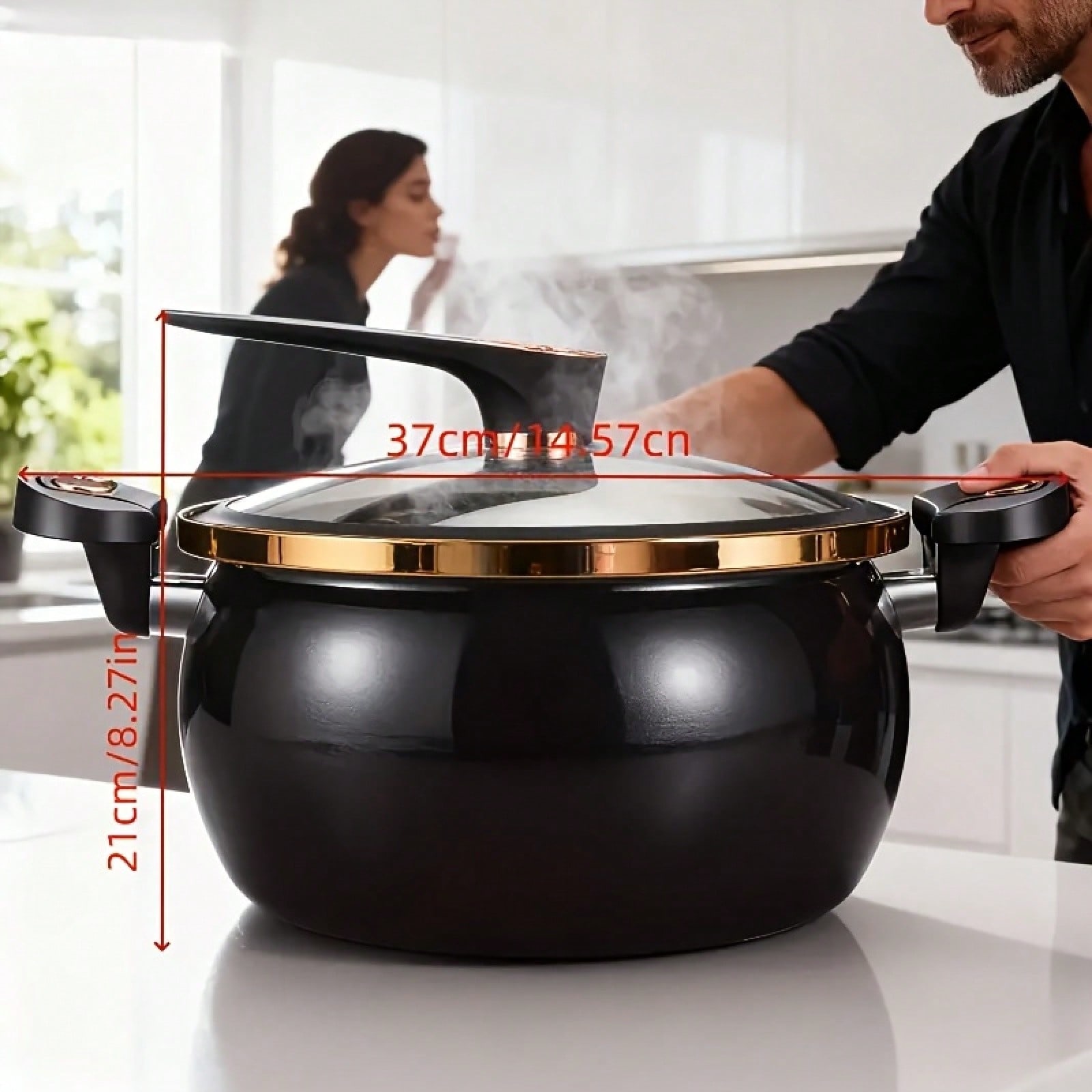 1Pc Large 8.45QT Non-Stick Ste - Home Cooking Fast Foods recension och pris