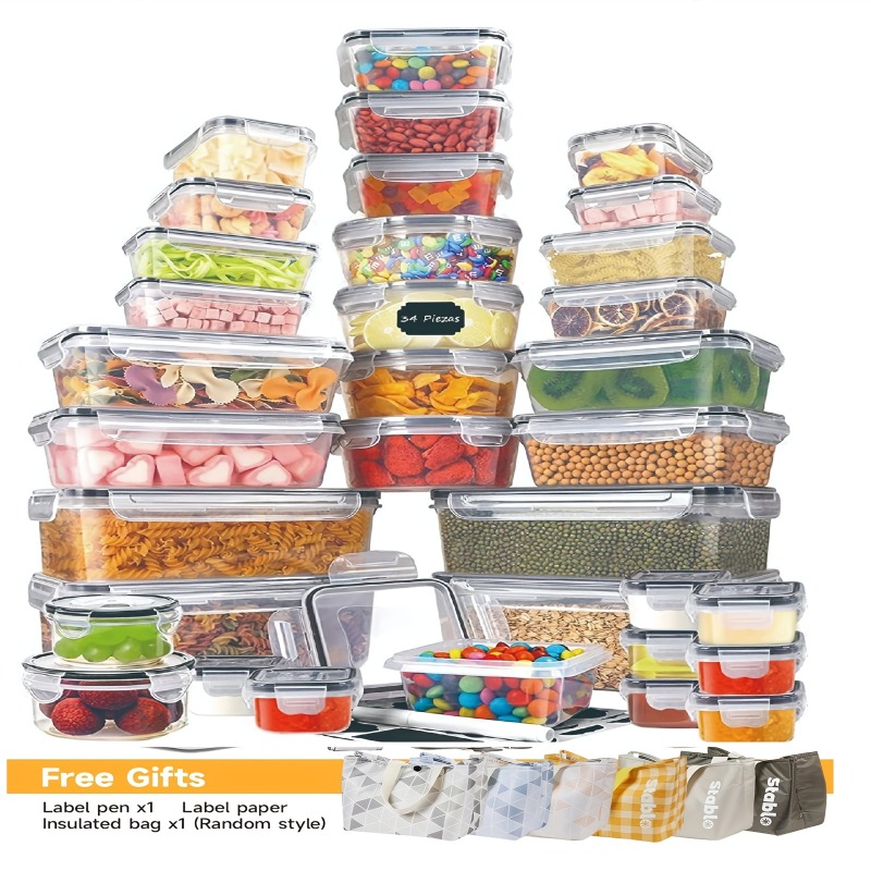 48PCS BPA-Free Food Storage Se - Home Cooking Food recension och pris