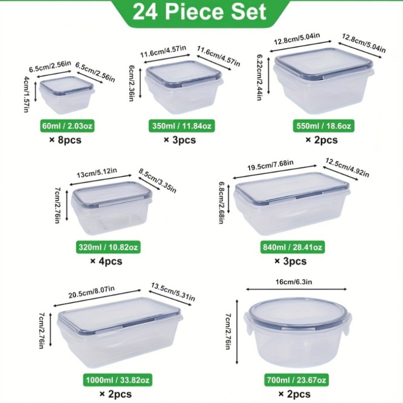 48PCS BPA-Free Food Storage Se - Home Cooking Food recension och pris